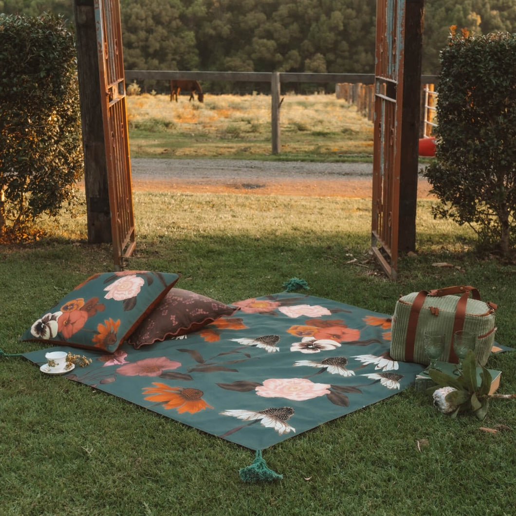 Wandering Folk - Glades Picnic Rug - Willow