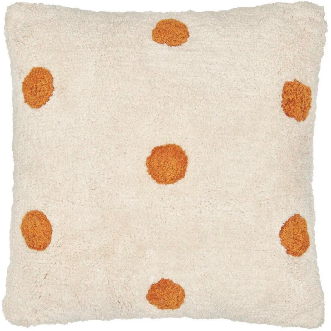 Castle - Butterscotch Spot Shag Cushion (with insert)