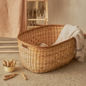 Olli Ella Rattan Tuscan Laundy Basket - Medium