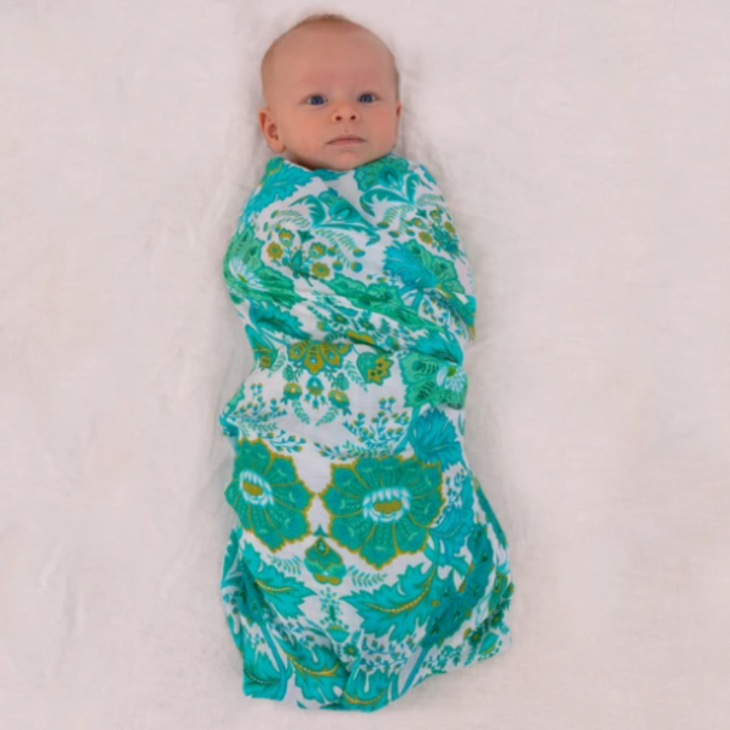 Banabae -  Bella Blue Bamboo / Organic Cotton Swaddle