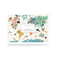 Load image into Gallery viewer, Mindful &amp; Co - World Map Floor Puzzle
