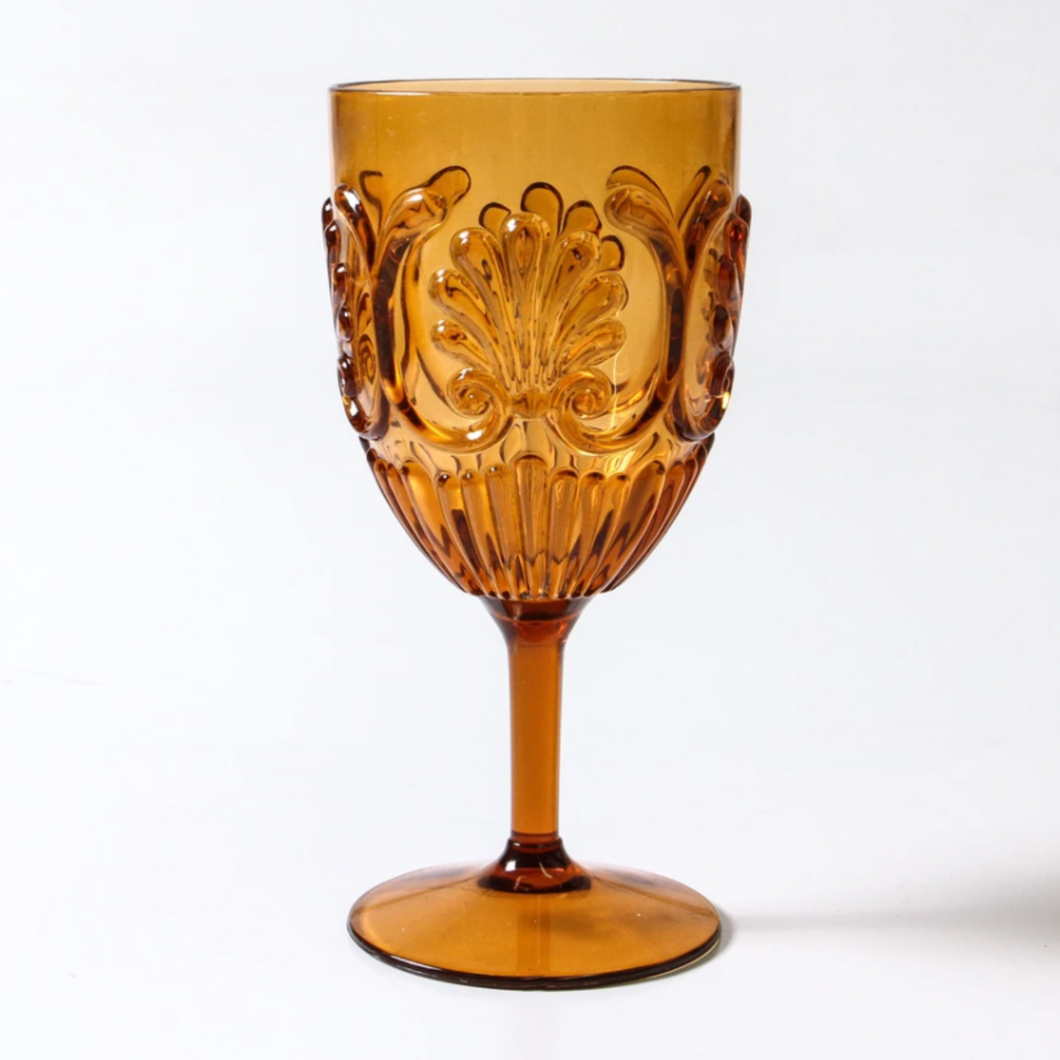 Indigo Love Flemington Acrylic Wine Glass - Amber