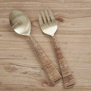 Inartisan - Iris Rattan Salad Servers