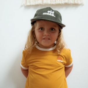 Banabae - Old Mate Cord Kids Cap - Dark Khaki