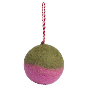 Sage X Clare - Bobby Felt Bauble Hot Pink