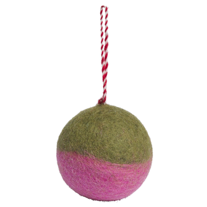 Sage X Clare - Bobby Felt Bauble Hot Pink