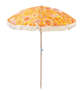 Kollab - Umbrella Large Retro Floral Mustard