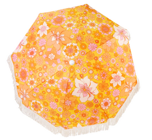 Kollab - Umbrella Large Retro Floral Mustard