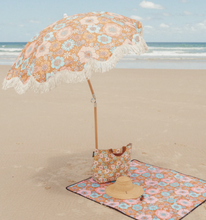 Load image into Gallery viewer, Kollab - Umbrella Small Retro Aqual Floral
