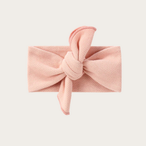 Susukoshi - Organic Headband Pink Salmon (Pointelle)