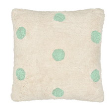 Load image into Gallery viewer, Castle - Green Spot Shag Cushion
