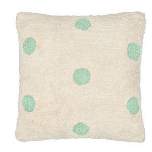 Castle - Green Spot Shag Cushion