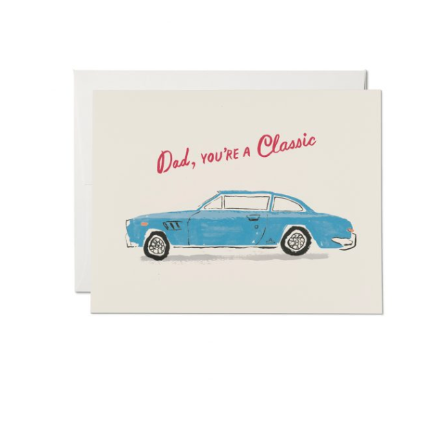 Card - Blue Car 'Dad, You're a classic'