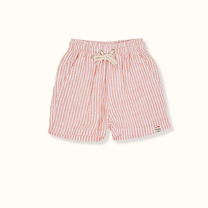 Goldie + Ace - Noah Stripe Linen shorts Orange