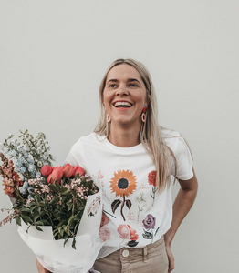 With Love Womens Floral Tee