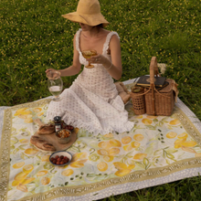 Load image into Gallery viewer, Wandering Folk - Le Lemon Picnic Rug
