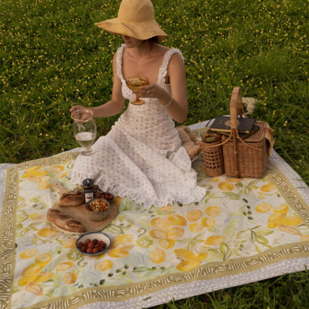 Wandering Folk - Le Lemon Picnic Rug