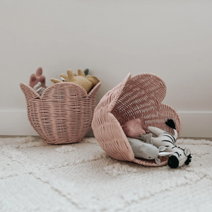 Olli Ella - Rattan Lily Basket Set Blush