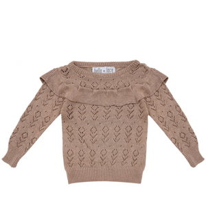 Bella + Lace - Lilac Knitted Top/Gumnut