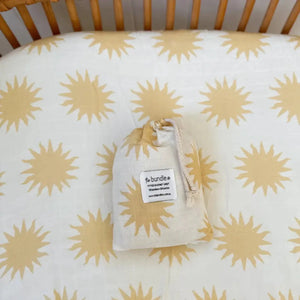 The Bundle Co - Sunshine Fitted Bassinet Sheet